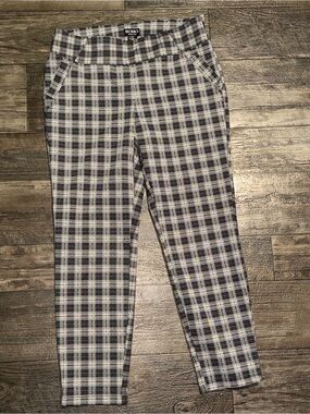 Soho Monochrome Plaid Slim Trousers